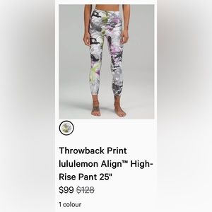 Lululemon Throwback Align 25” Legging